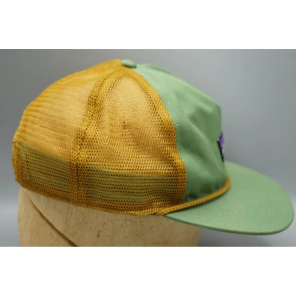 Patagonia Airfarer Cap Green Gold Mesh Trucker Hat Snapback